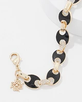 Black Mariner Links & Pavé Bracelet