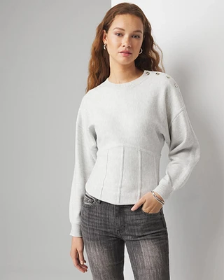 Corset-Inspired Pullover Sweater