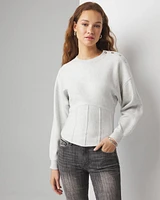 Corset-Inspired Pullover Sweater