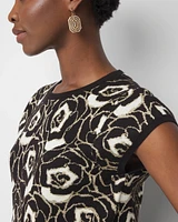 Floral Jacquard Sweater Tee