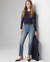 Lace Crew Neck Top