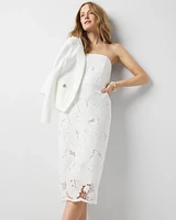 Lace Bustier Midi Dress