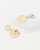 Sculptural Disc Drop Earrings