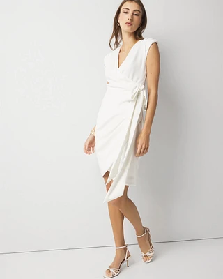 Faux Wrap Mini Dress