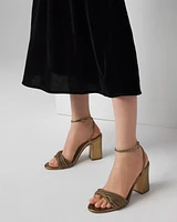 Crystal Embellished Strappy Heels