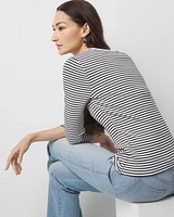 WHBM FORME™  Ribbed Stretch Boatneck Top