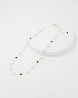 Black + White Single Strand Necklace