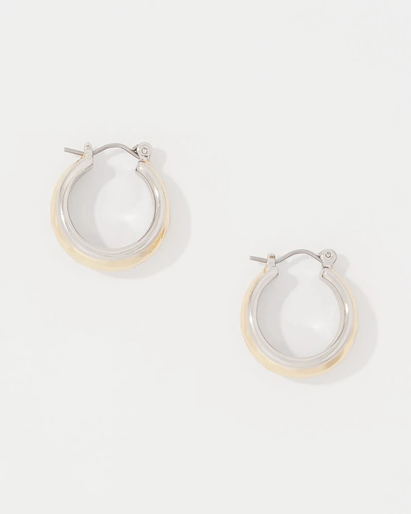 Silver + Gold Hoop Earrings