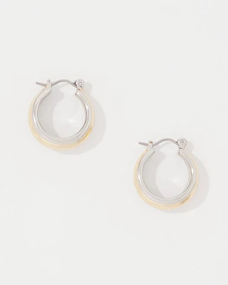 Silver + Gold Hoop Earrings