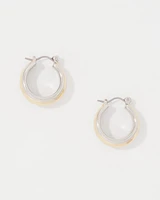 Silver + Gold Hoop Earrings