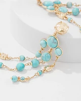 Turquoise + Gold Statement Earrings