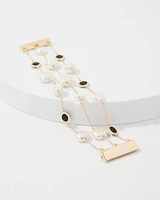 Black + White Multiple Strand Bracelet