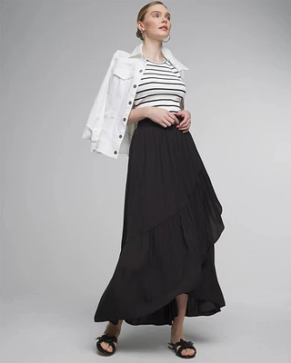 Ruffle Midi Skirt
