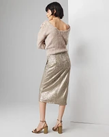 Sequin Wrap Skirt