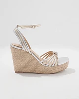 Gold + Silver High Heel Wedge