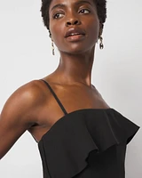 Petite Linen-Blend Strapless Maxi Dress