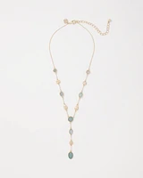 Blue Stone Y Necklace