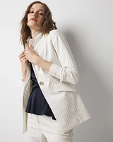 Petite WHBM® One-Button Blazer Pinstripe
