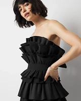 Tiered Ruffle Bustier Dress