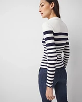 Ribbed Collar Pullover Sweater
