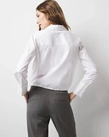 Petite Drawstring Poplin Shirt