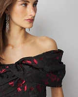 Floral Jacquard Bustier