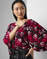 Rose Print Blouse