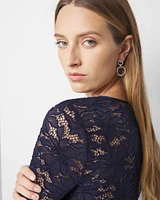 Lace Crew Neck Top