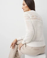 Mixed Stitch Mock Neck Sweater