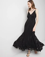 Chiffon Burnout Maxi Dress