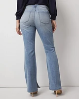 High-Rise Slit Hem Bootcut Jean