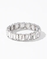 Art Deco Clear Crystal Stretch Bracelet