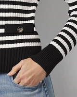 Striped Ribbed Cardigan