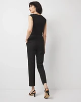 Pinstripe Straight Ankle Pant