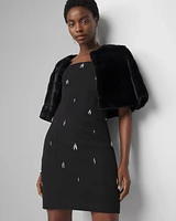 Strapless Embellished Mini Dress