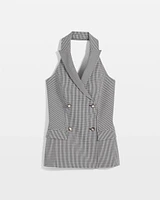Gingham Halter Vest