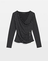 Ruched Button Trimmed Top
