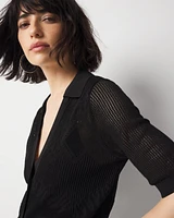 Pointelle Cardigan Sweater
