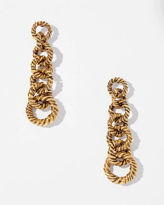 Twisted Link Linear Earrings