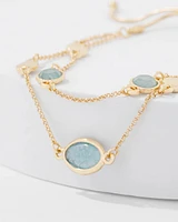 Blue Stone Chain Bracelet