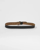 Leather Belt with Silver Sculptural Buckle