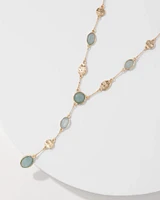 Blue Stone Y Necklace