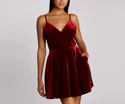 Lily Bonded Velvet Mini Dress