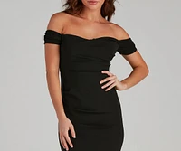 Quinn Formal Off The Shoulder Midi Dress