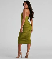 Celeste Sleeveless Halter Midi Dress