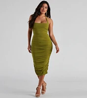 Celeste Sleeveless Halter Midi Dress