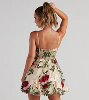 Darcie Floral Bustier Party Dress