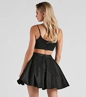 Mildred Taffeta Skater Party Dress