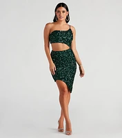 Talia Cutout Sequin Short Formal Dress