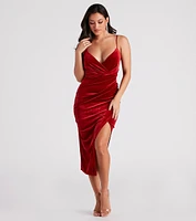 Tilda Formal Velvet Midi Dress